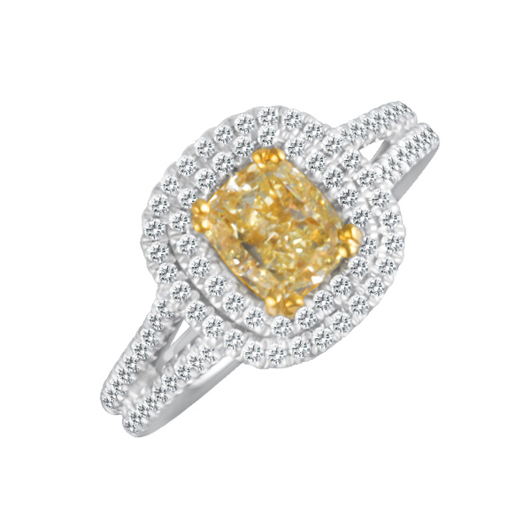 18k white gold and diamond ring