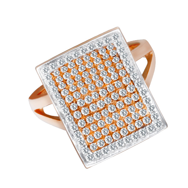  18k rose gold and diamond ring