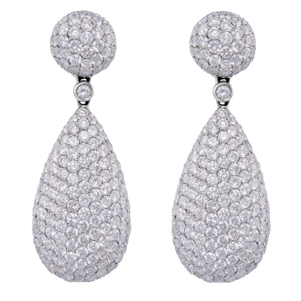 18k white gold and diamond  earrings