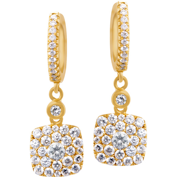 18k gold  and diamond earings