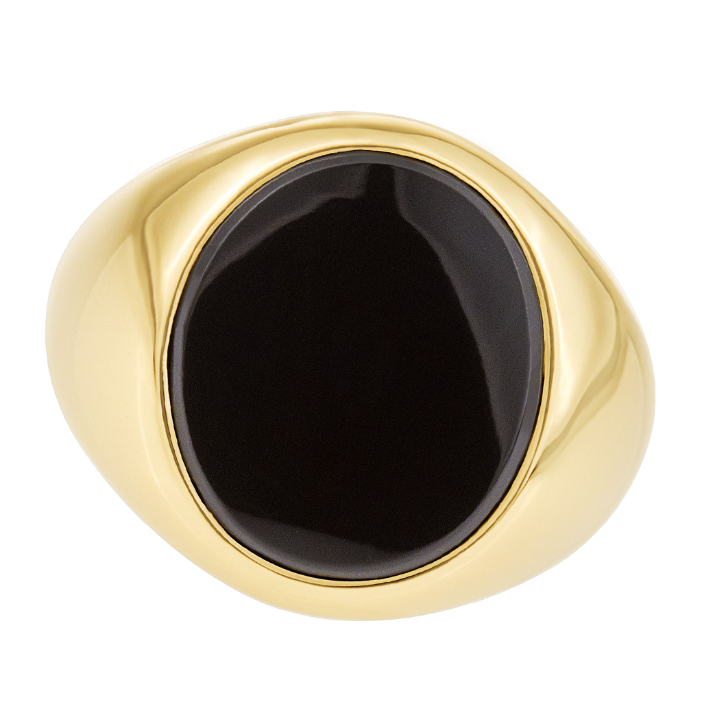 Mens ring in 18k yellow gold