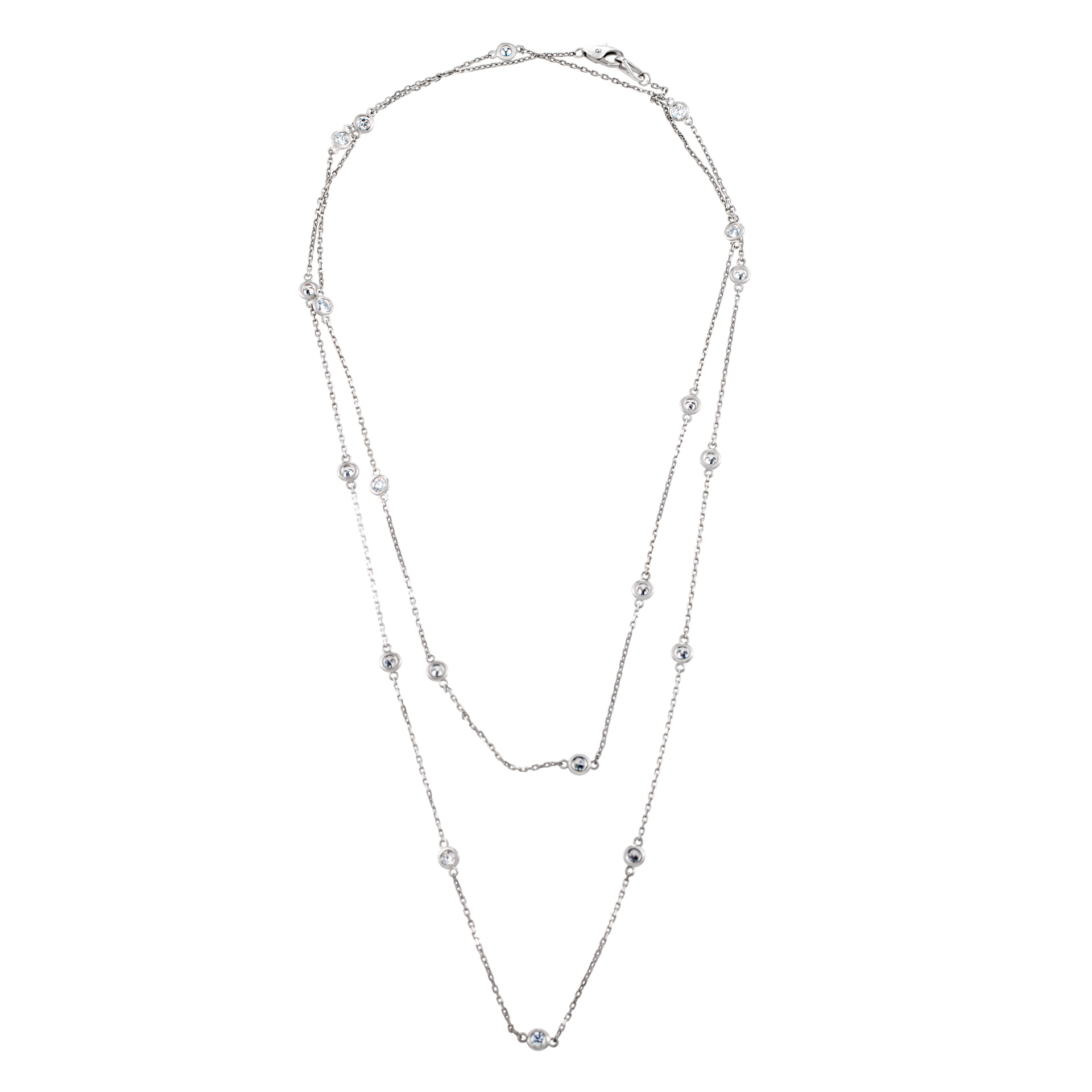 Diamonds by the yard 14K white gold necklace