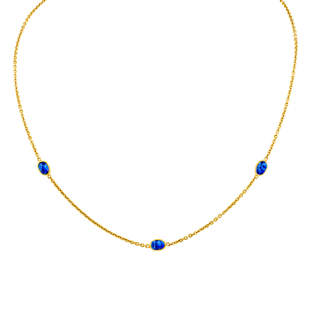 Sapphire necklace in 18k