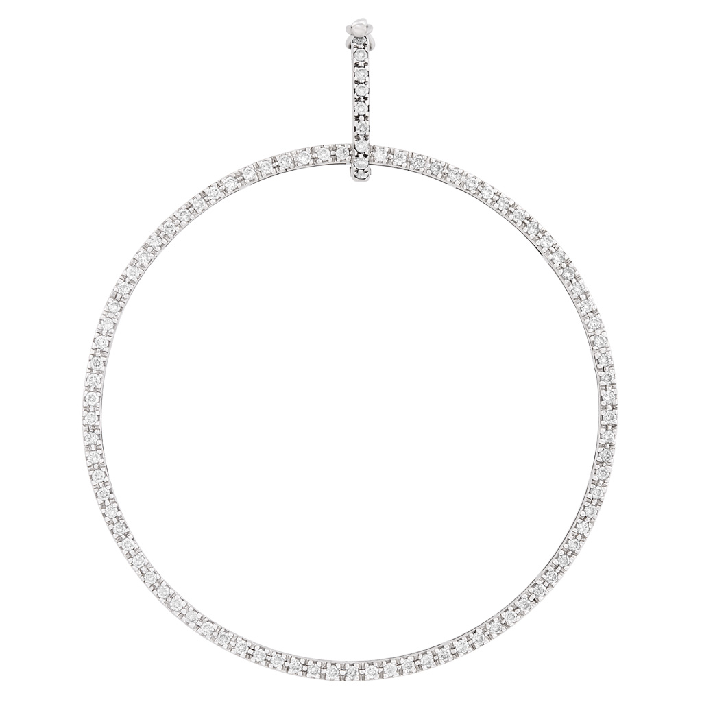 Diamond endless Circle of Love pendant in 18k white gold