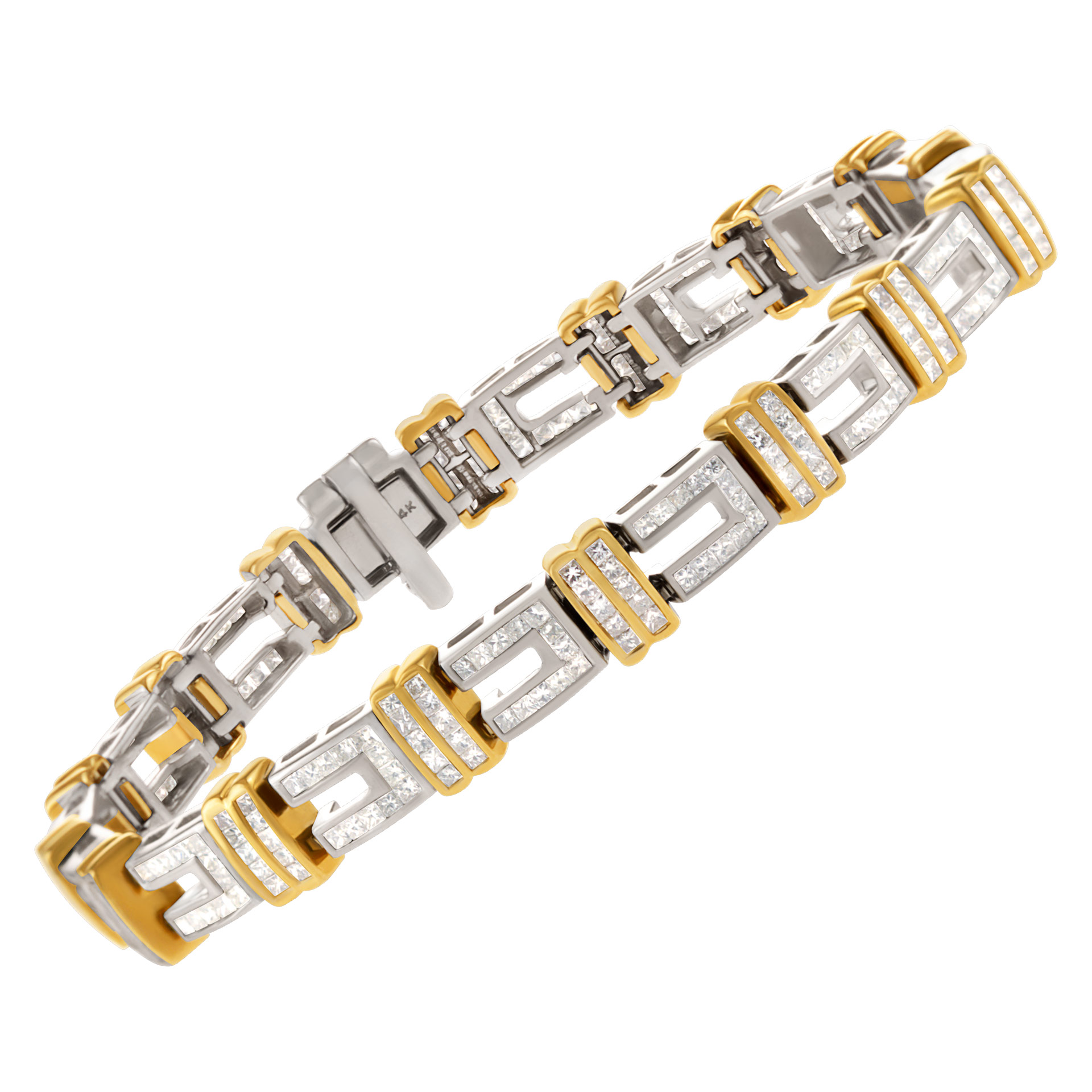 Two-tone diamond bracelet in 14k