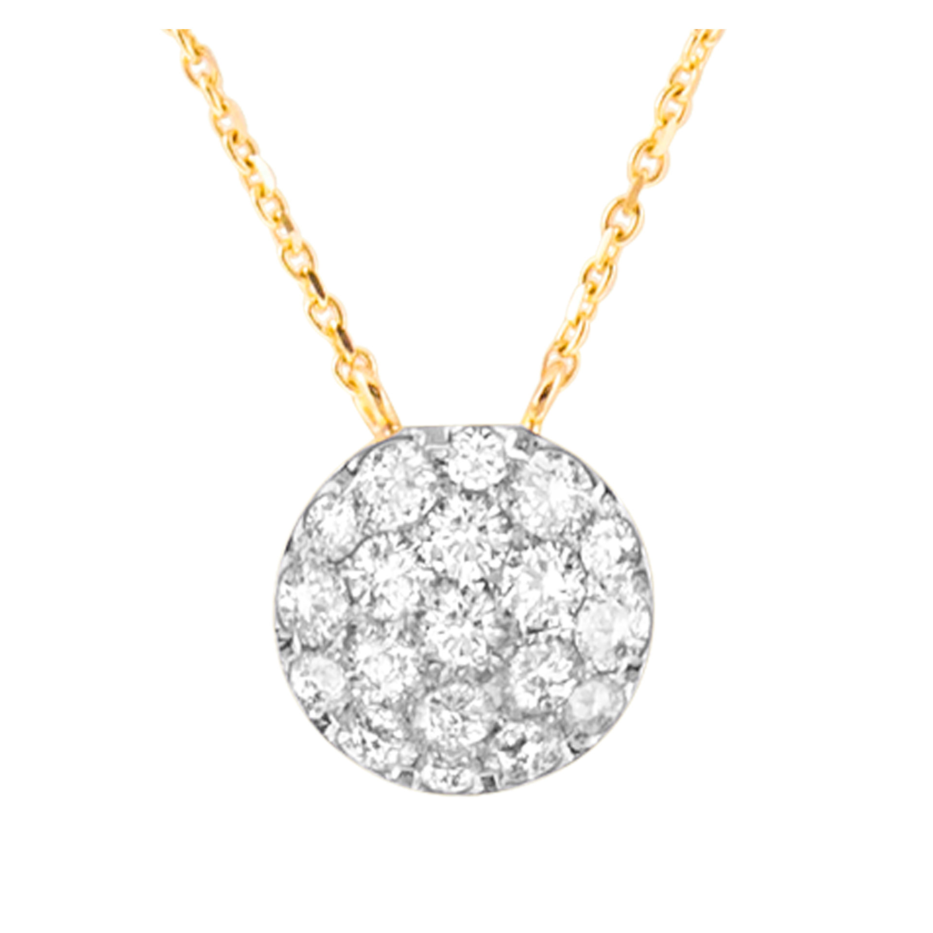 Diamond necklace in 18k yellow gold