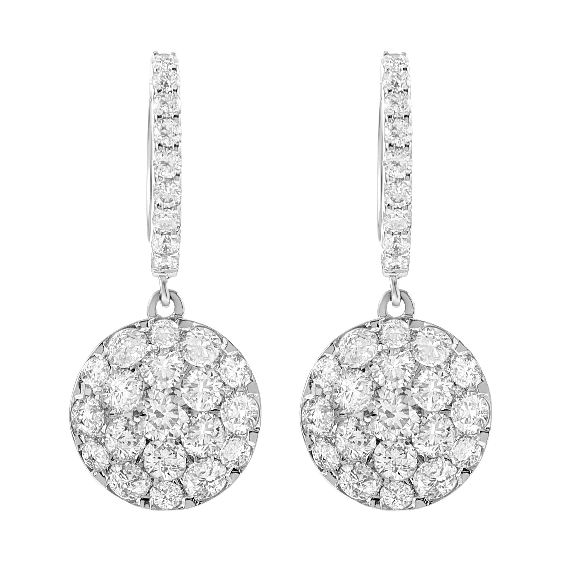 Diamond earrings in 18k white gold