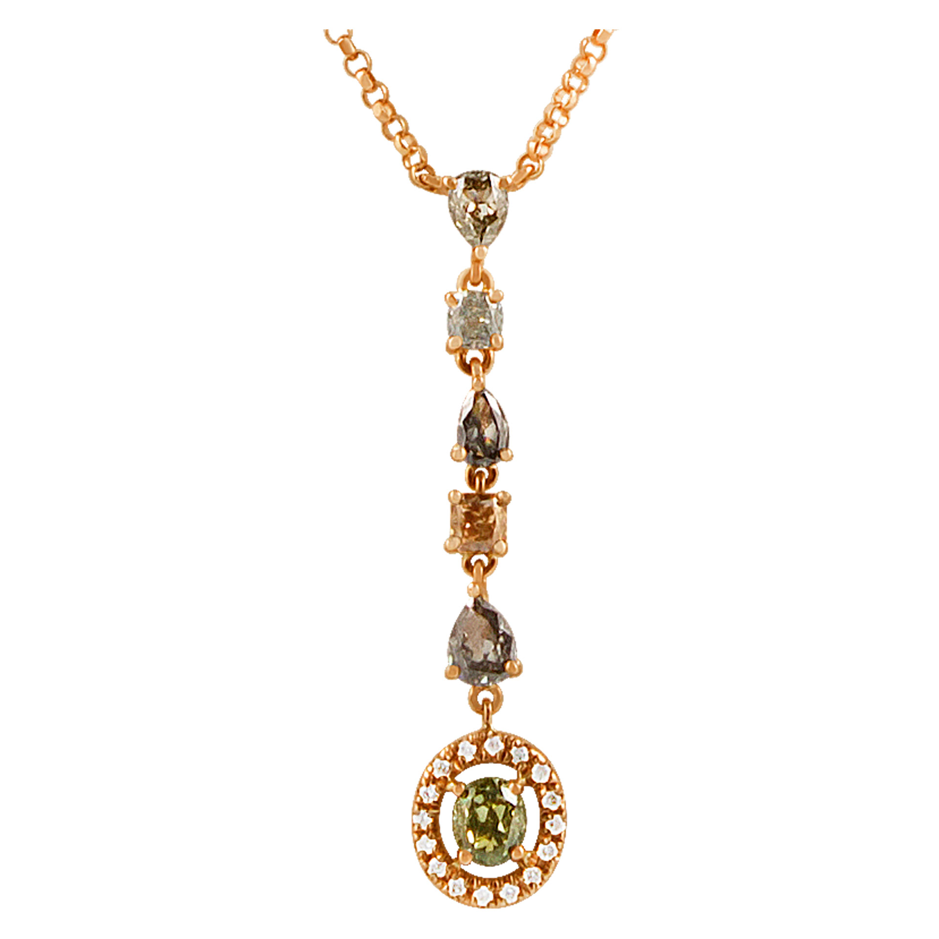 Super sweet diamond necklace in 18k rose gold