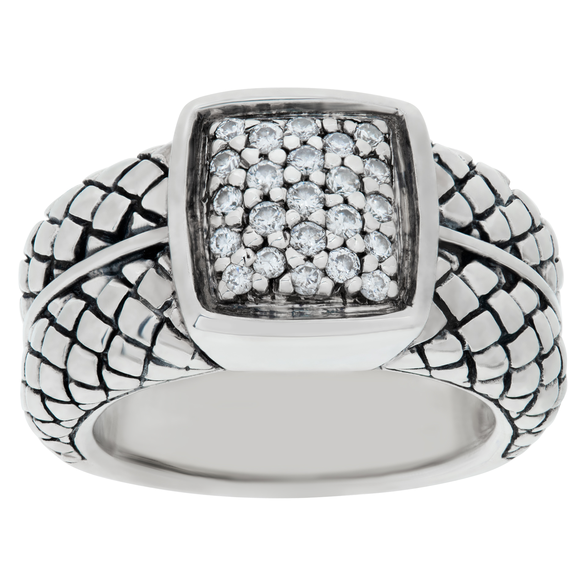 Scott Kay sterling silver ring with diamonds. 0.23 carats in diamonds