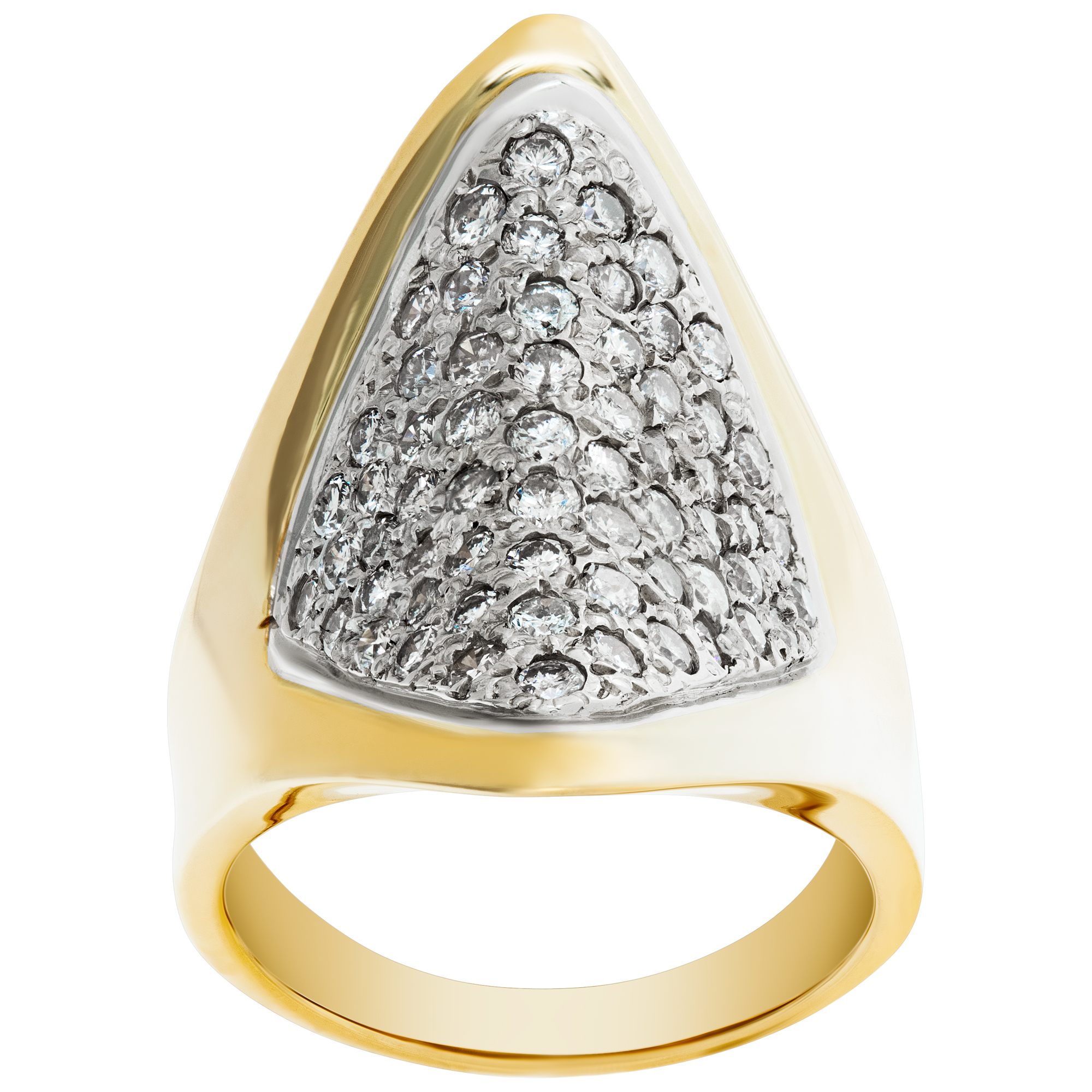 Modern diamonds ring in 18k. Round brilliant cut diamonds total approx.weight: 1.00 carat.