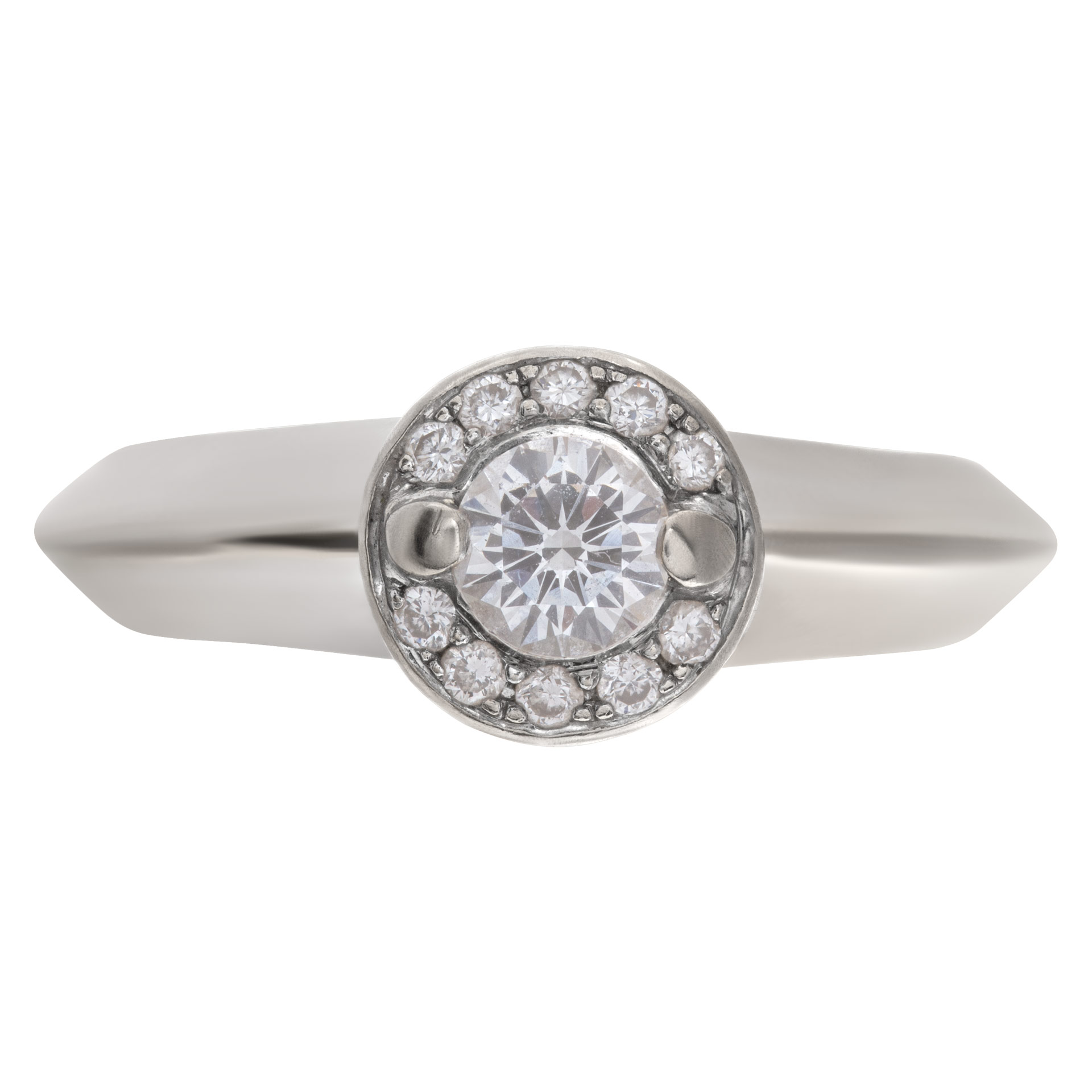Diamond ring in 18k white gold with approximately 0.43 carats