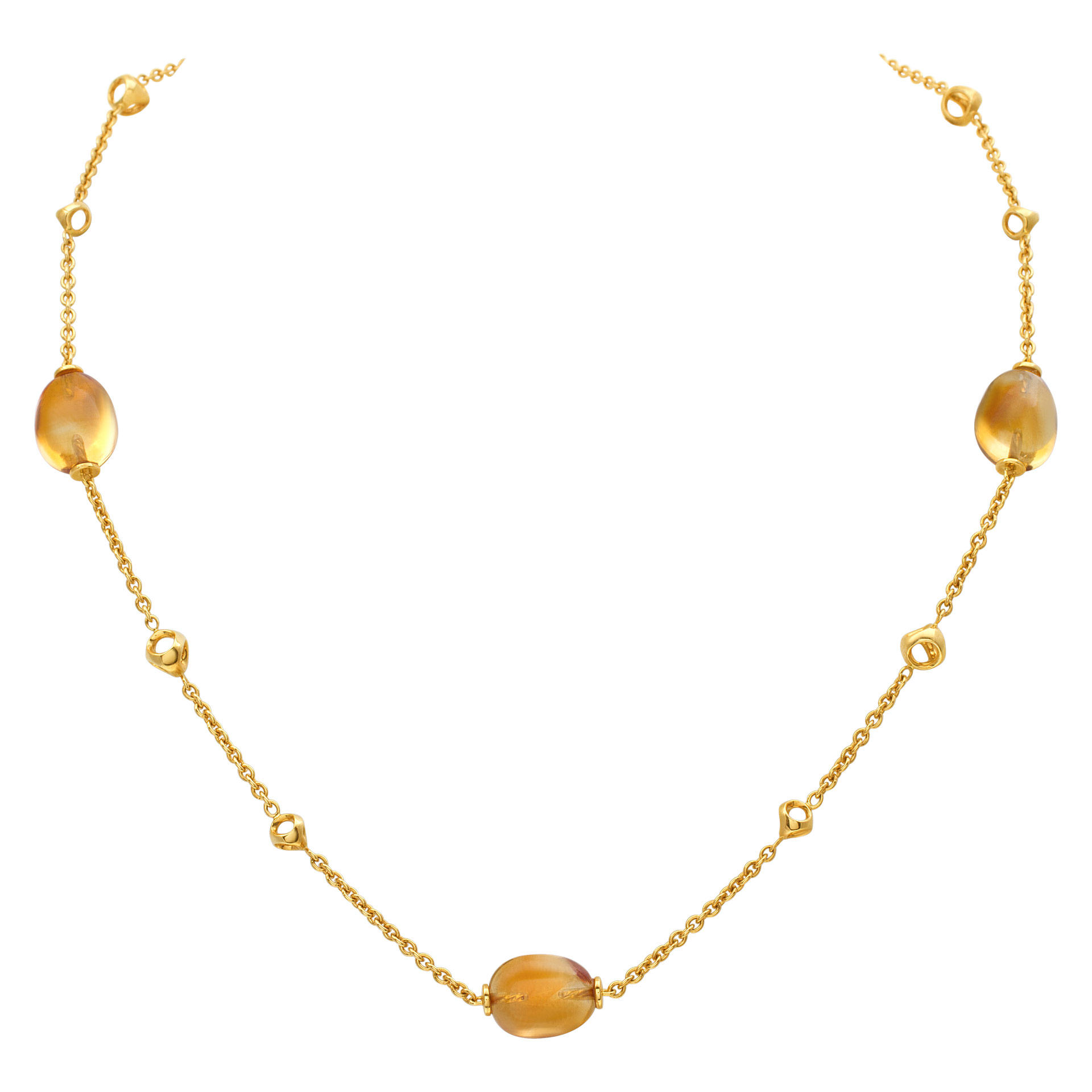 Di Modolo Citrine Triadora necklace in 18k gold