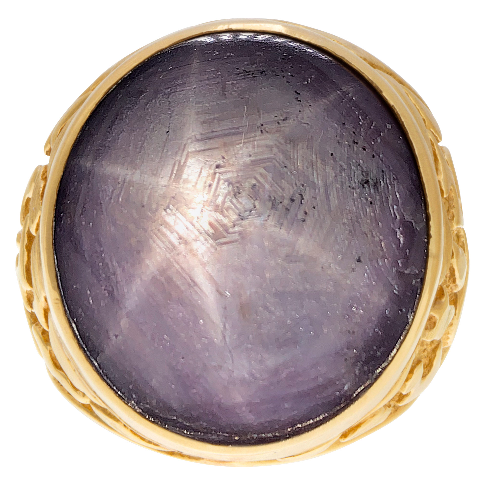 AGL Certified cabochon star sapphire ring