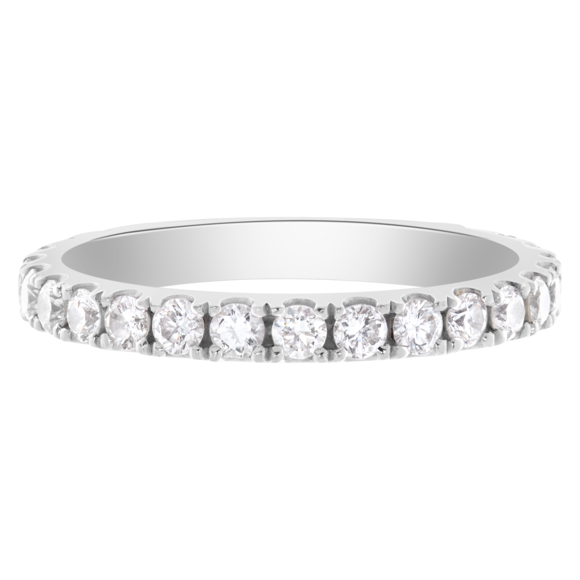 Diamond Eternity Band and Ring in 18k white gold