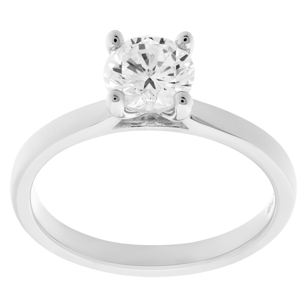 GIA certified round brilliant cut diamond 1 carat (J color, VS1 clarity) solitaire ring