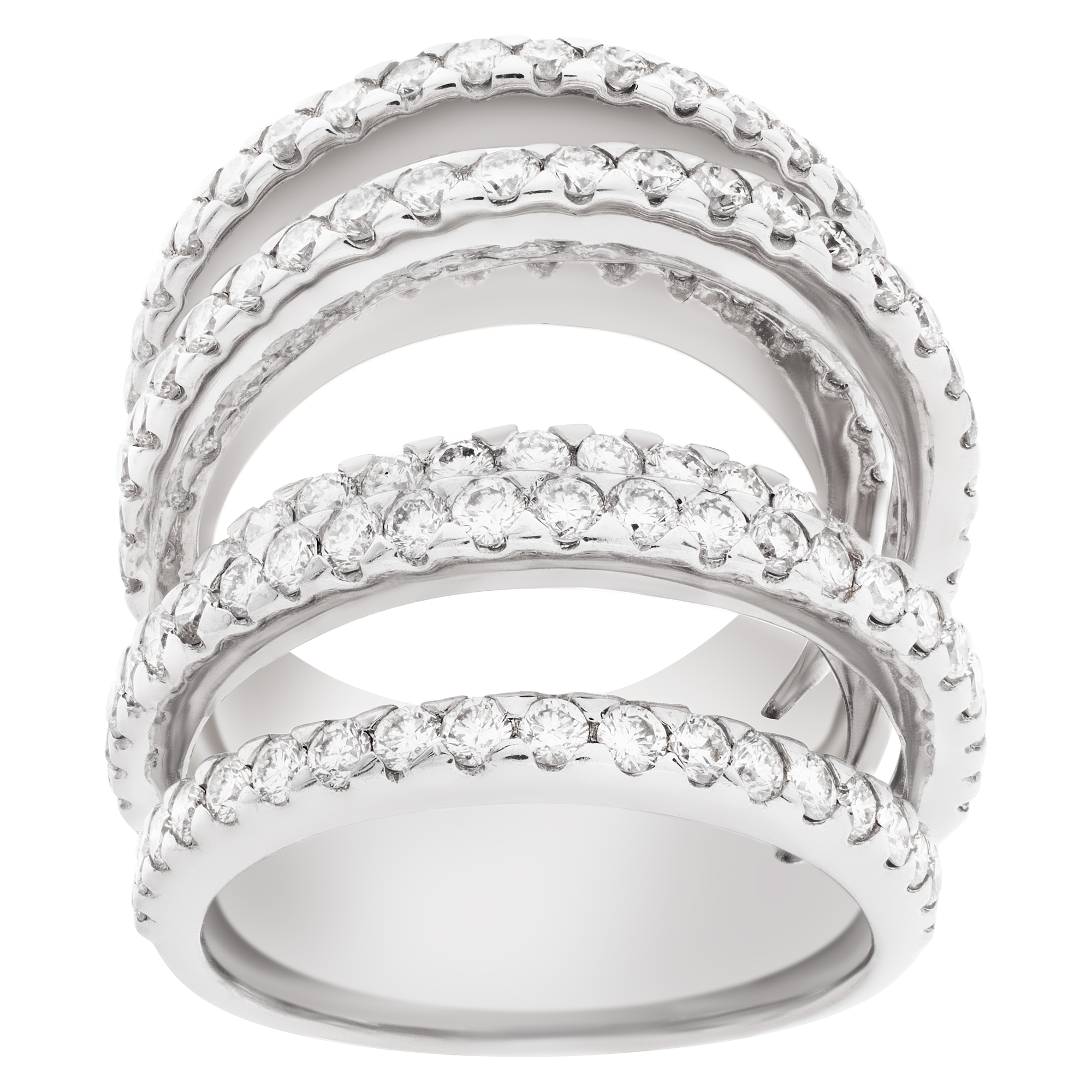 "Galaxy" pave diamond ring set in 18k white gold