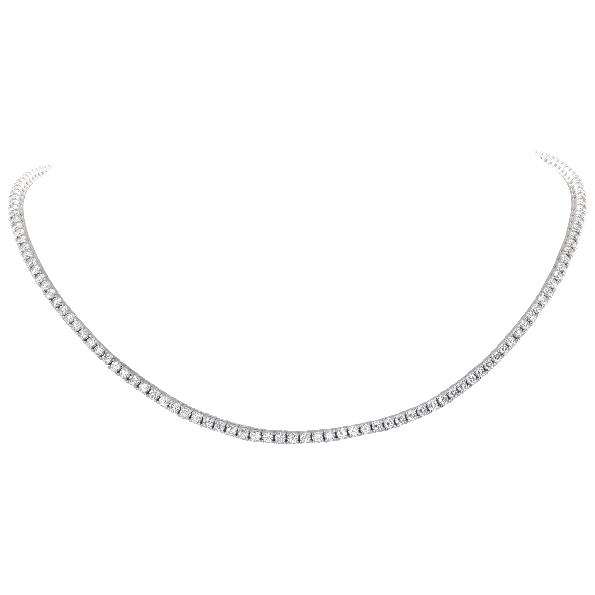 Tennis diamond necklace with 7.82 carats in diamonds