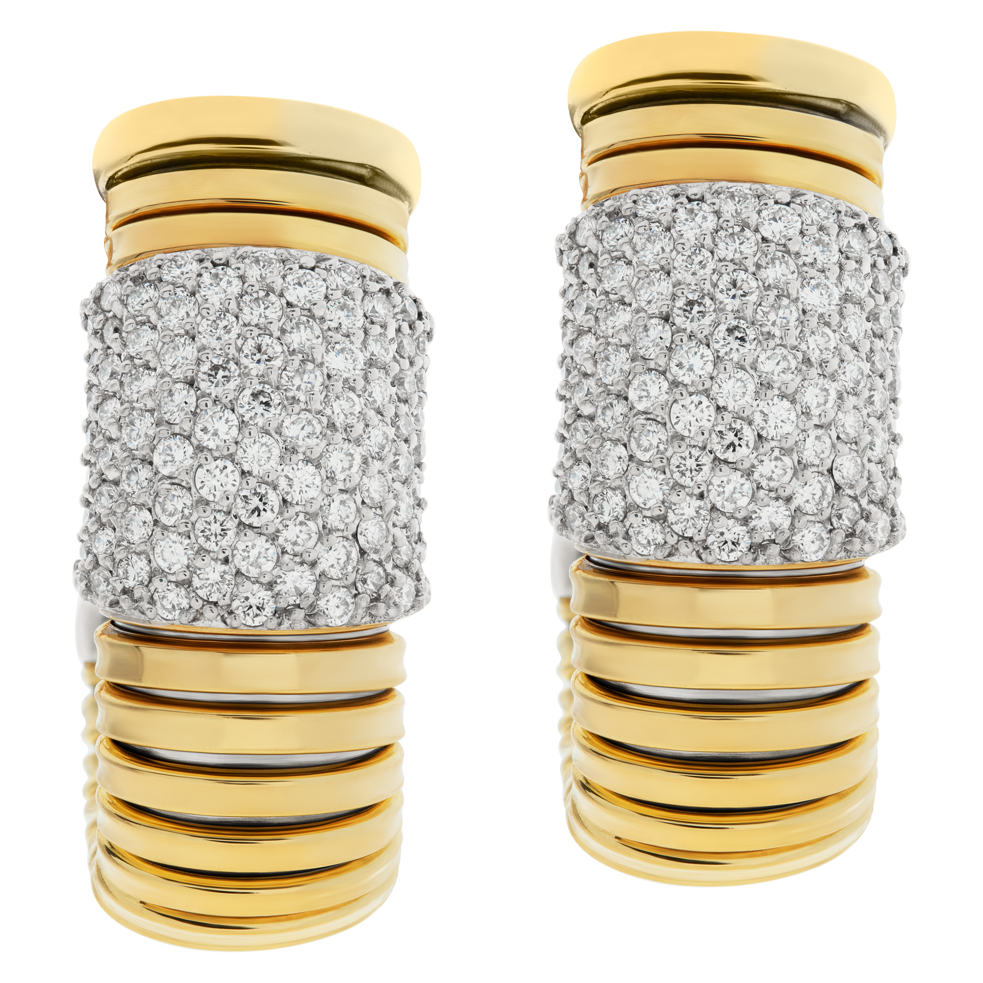 Tessitore Diamond Earrings In 18k yellow gold