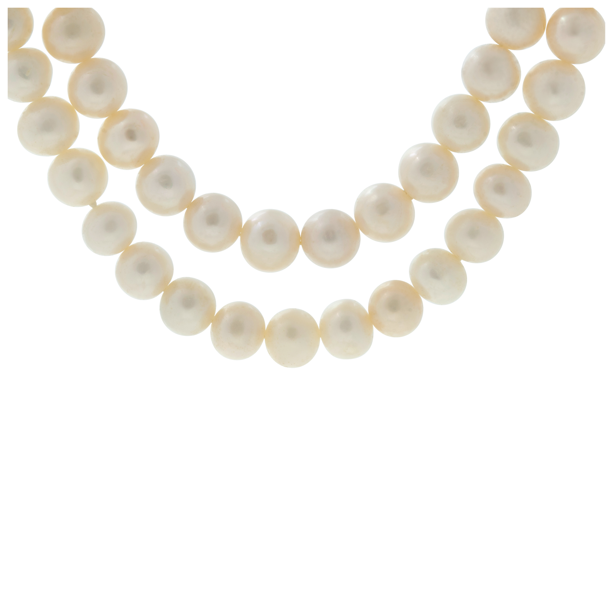 Fresh Water Pearl "Sautoir" 68 Inches Long, With A 14kt Y Gold Clasp, 226 Pearls, 9.5 X 10mm.