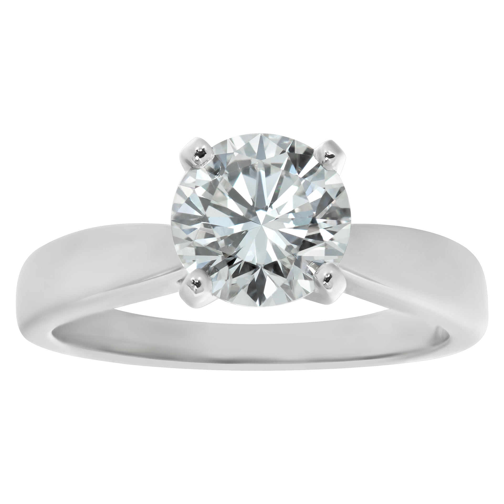 GIA certified round brilliant cut 1.78 carat diamond (I color, VS1 clarity) ring