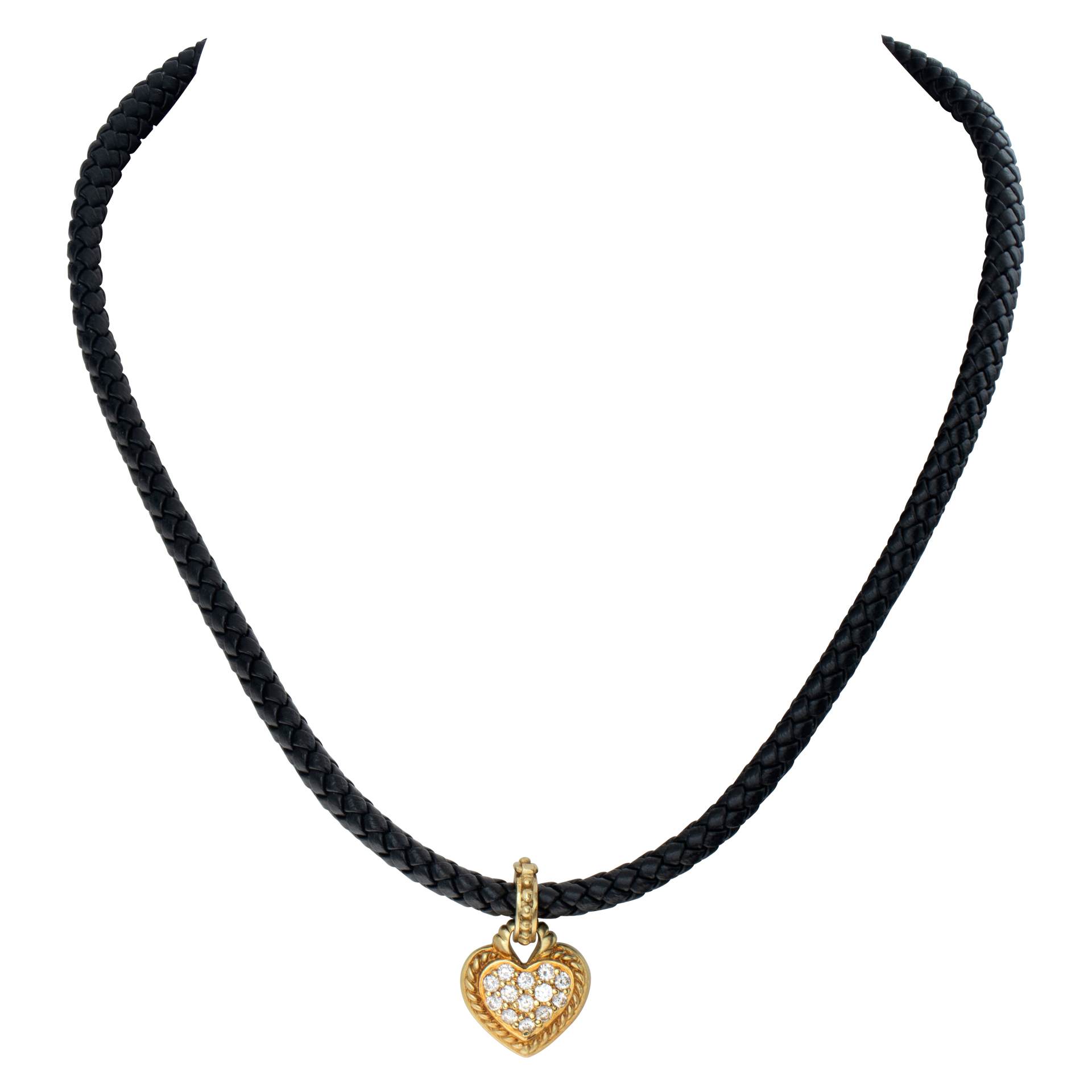 Judith Ripka 18k Diamond Heart Pendant Necklace