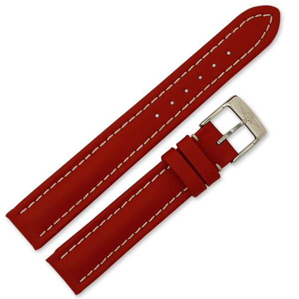 Breitling red stitch padded nylon strap (15x14) image 1