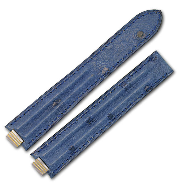 Cartier blue ostrich strap (17x14) image 1