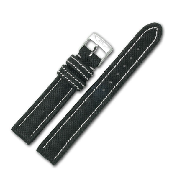 Breitling Black stitch padded nylon strap (15x14) image 1