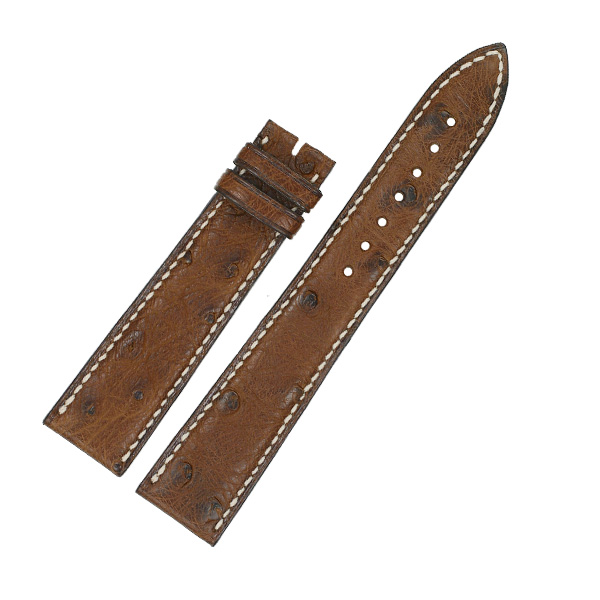 Blancpain brown ostrich strap. (19mmx16mm) image 1