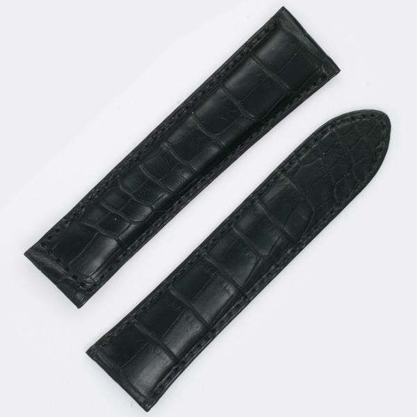 Cartier black alligator strap. (20x18) image 1