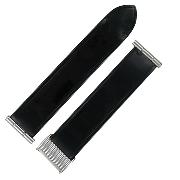 Boucheron Reflet medium steel black patent leather strap (20x17) image 1