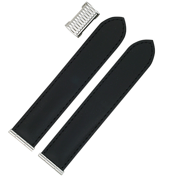 Boucheron Reflet medium steel black leather strap (20x18) image 1