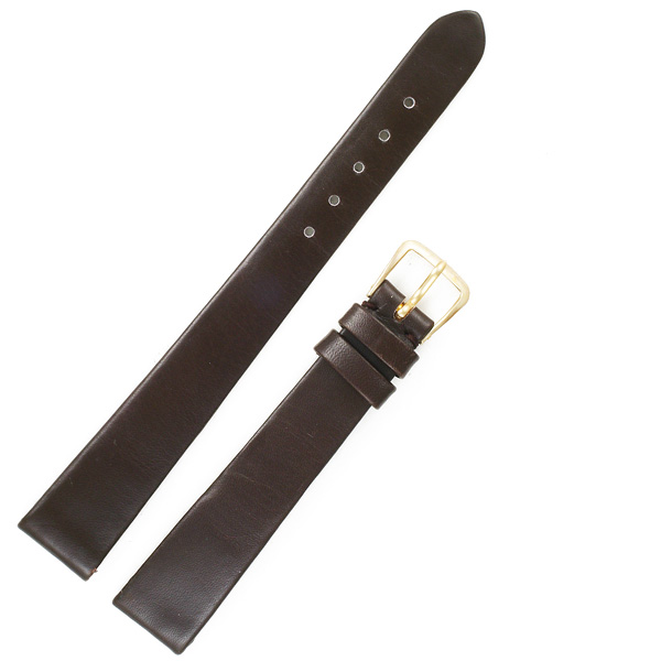 Ladies Rolex dark brown calf strap with buckle (14x10) image 1