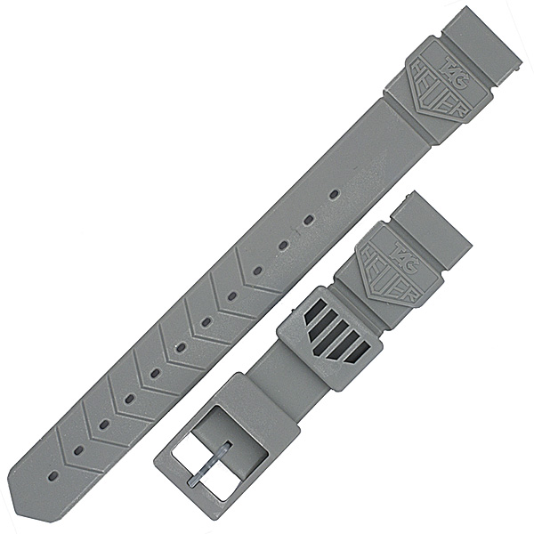 Tag Heuer gray rubber strap (18x16) image 1