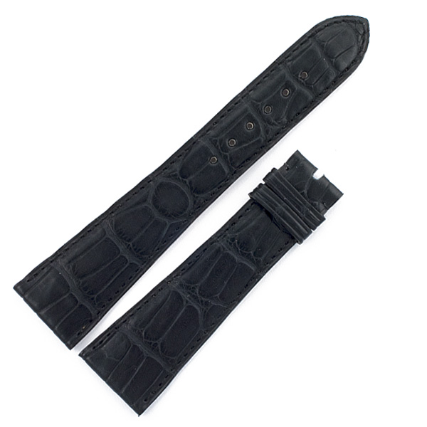 Patek Philippe black alligator strap for tang buckle (24mmx18mm) image 1