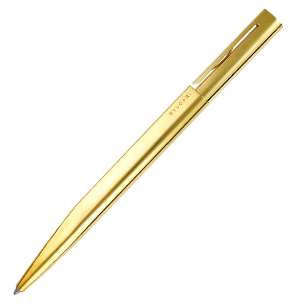 Bvlgari Ball Point Pen In Yellow Gold Plate image 1