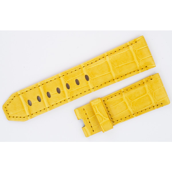 Panerai Ferrari Yellow Mat Alligator Strap (24x22) image 1