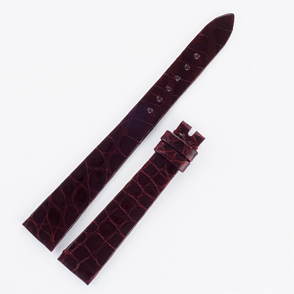 Patek Philippe shiny burgundy alligator strap (14x10) image 1