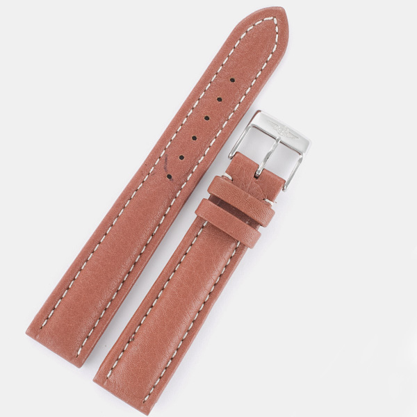Breitling calf brown strap with stainless steel buckle (18x16) image 1