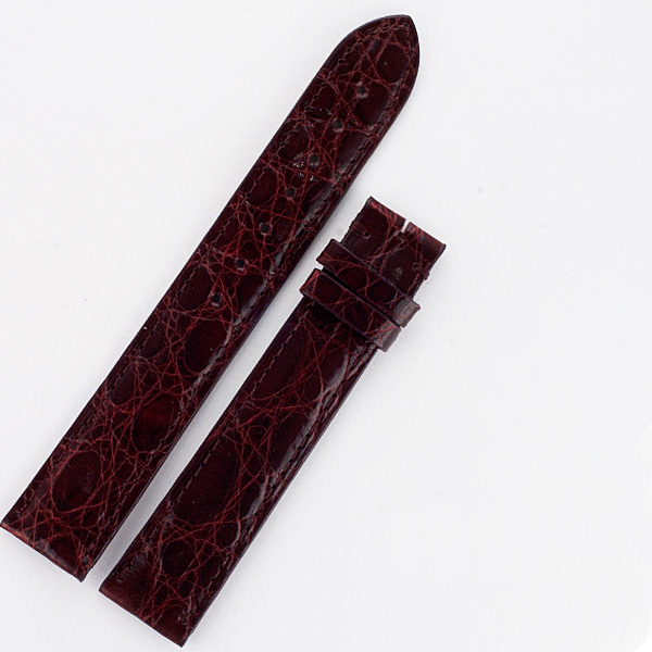 Cartier burgundy shiny alligator strap (17x16) image 1
