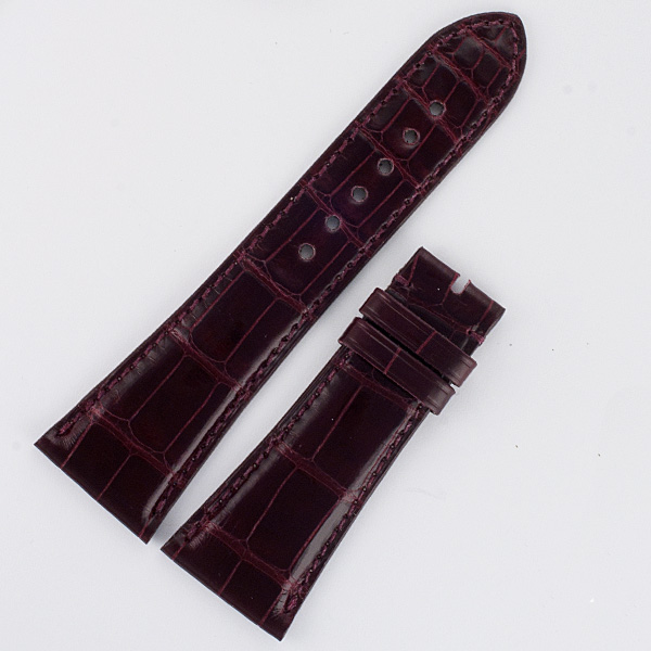 Cartier for lds Divan bordeaux alligator strap (24x19) 4 1/8" & 2.5" long image 1