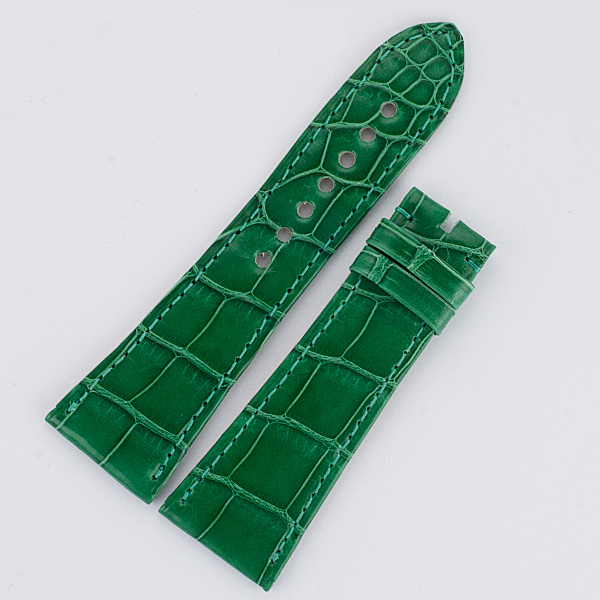 cartier for lds Divan green alligator strap (24x19) 4 1/8" & 3" long image 1