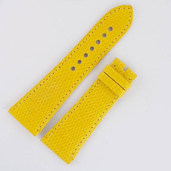 Cartier yellow lizard strap for lds Divan (24x19) 4 1/8" & 3" long image 1