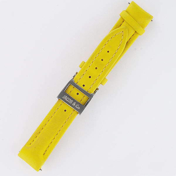 Jacob & Co. Polyurethane Water Resistant Yellow Strap 18mm x 16mm with Deployment Buckle image 1