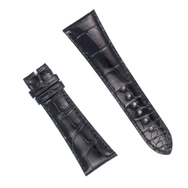 Cartier Divan shiny black alligator strap (25x18) image 1