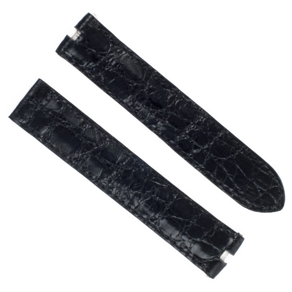 Cartier shiny black alligator strap (19x18) image 1