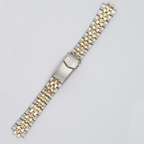 Men's Tag Heuer 1500 series two tone stainless steel bracelet 6 3/4" w/ fliplock buckle  21mm image 1