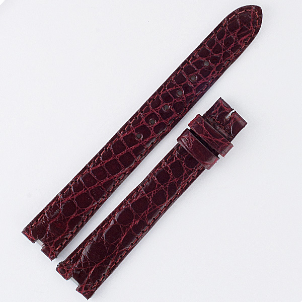 Cartier Must de shiny burgundy alligator strap (13x12) image 1