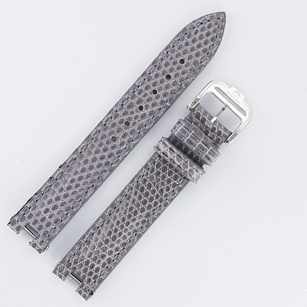 Baume & Mercier Linea gray lizard strap with tang buckle (14x14) image 1