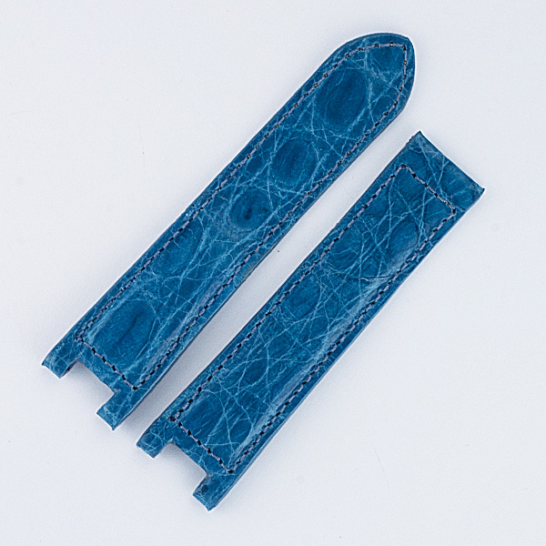 Cartier Pasha light blue alligator strap (18.5x16.5) for deployment buckle image 1